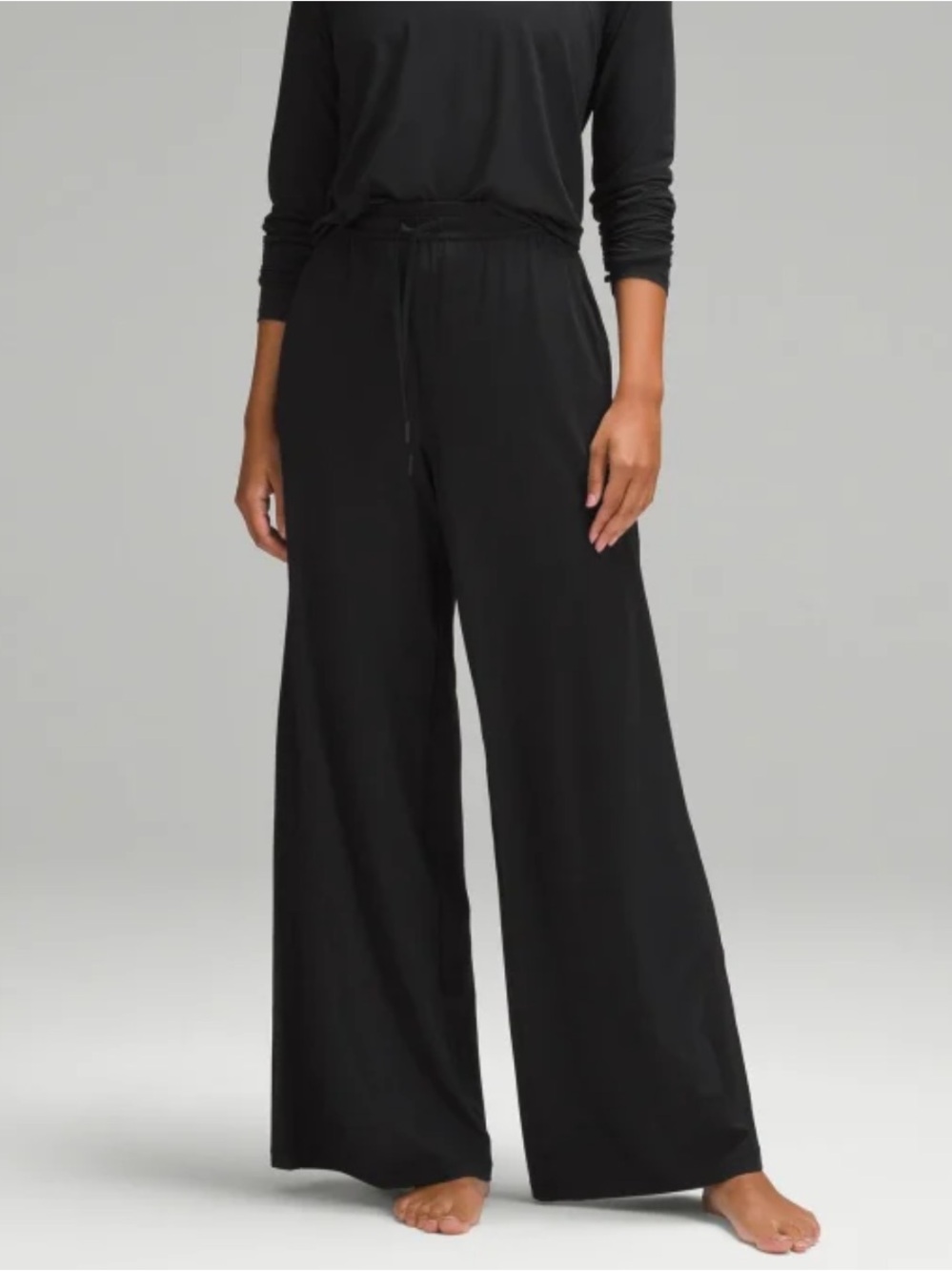 Lululemon Modal High-Rise Wide-Leg Lounge Pant in black